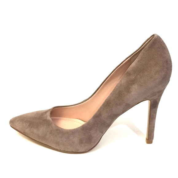 Charles David Suede Pointed-Toe Pump, Taupe Sz 10 - Picture 5 of 8